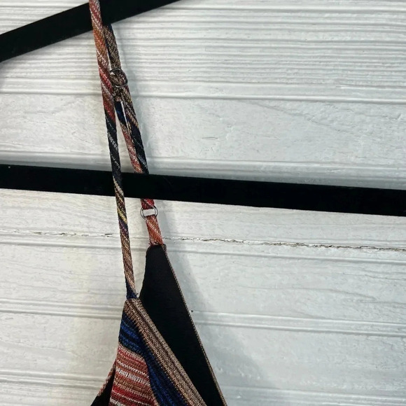 BCBGeneration Multicolored Striped Spaghetti Strap Dress V Neck New Sz 4 - Picture 10 of 16